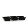 Chén Chấm Melamine 3 Ngăn Màu Đen Fataco - 16,8 x 7,1 x 2,2cm