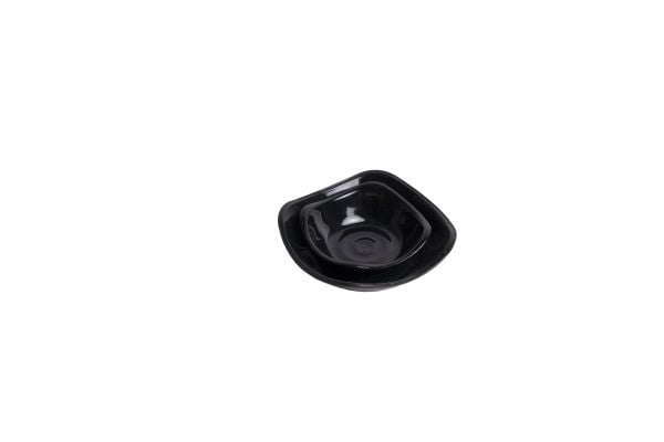 Chén Chấm Melamine Gân Màu Đen Fataco - 2 Size