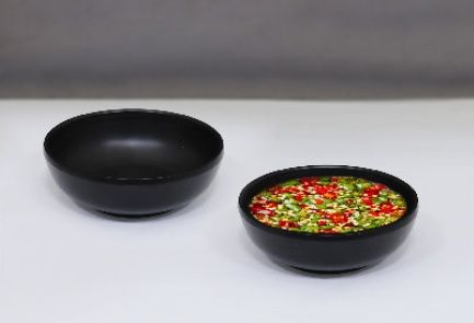 Chén Chấm Melamine NCC03 Đen Nhám VCP - 7,5 x 7,5 x 2,5cm