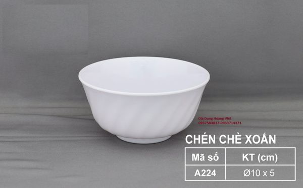 Chén Chè Melamine Xoắn A224 VCP Vinh Cơ - 10 x 5cm