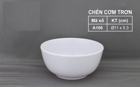 Chén Cơm Melamine Trơn A106 VCP - 11 x 5,3cm