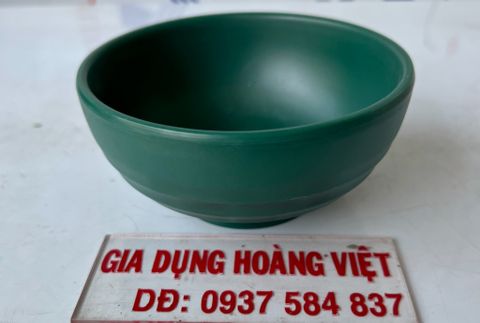 Chén Cơm Melamine Tròn BV108 Màu Xanh Rêu - 11,5 x 11,5 x 5,3cm