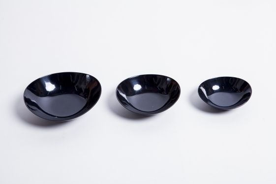 Chén Chấm Melamine Oval Màu Đen Fataco - 3 Size