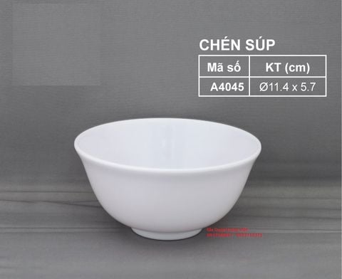 Chén Súp Melamine Trắng A4045 VCP - 11,4 x 5,7cm