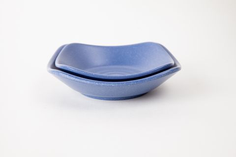 Chén Melamine Vuông Nhám Xanh Dương - 2 Size