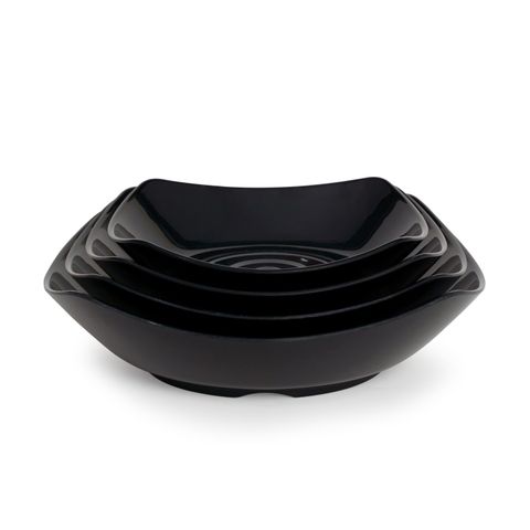 Chén Melamine Vuông Sâu Màu Đen Fataco - 4 Size