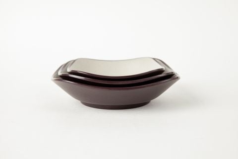 Chén Vuông Sâu Melamine Nhám Hai Lớp