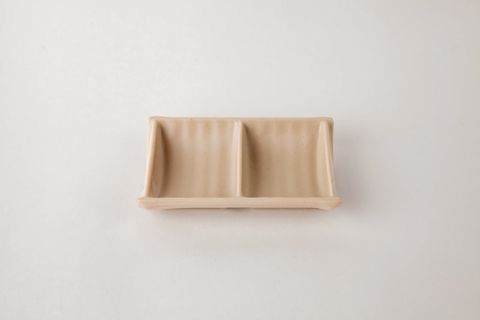 Chén Chấm 2 Ngăn C122N Nâu Nhám Fataco