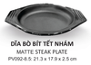 Dĩa Bò Bít Tết Melamine Đen Nhám Superware - 2 Size
