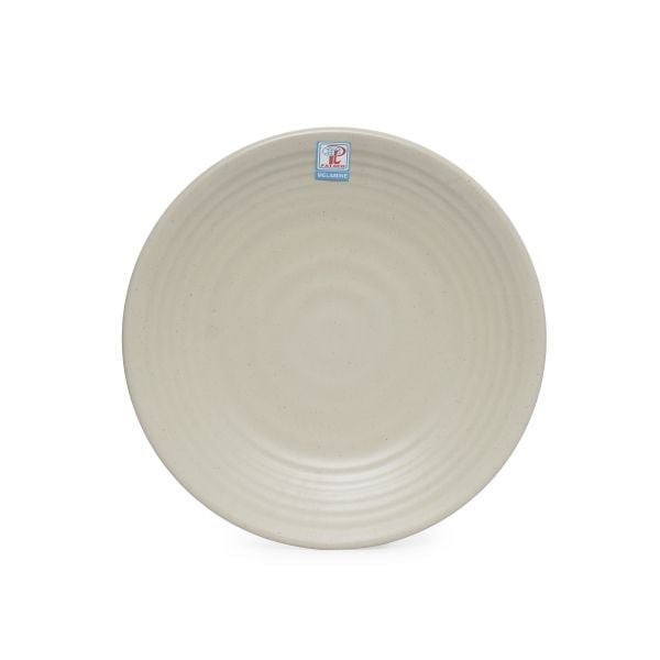 Dĩa Melamine Cạn Gân DG Nâu Nhám Fataco - 5 Size