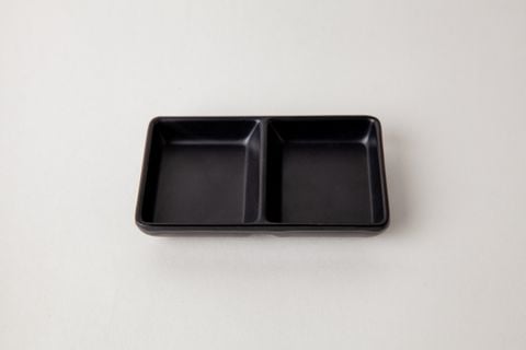 Dĩa Chấm 2 Ngăn Nhỏ C115N Đen Nhám Fataco