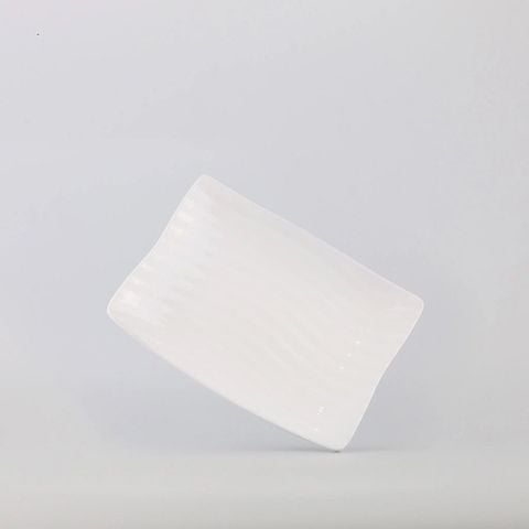 Dĩa Melamine Chữ Nhật 8 PV063 Màu Trắng Superware - 20 x 15,5 x 2,5cm