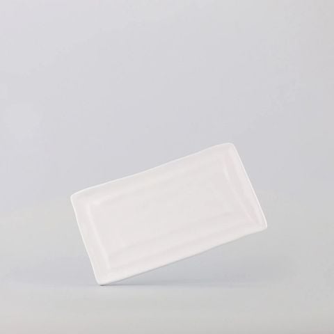 Dĩa Melamine Chữ Nhật 9 PV123 Màu Trắng Superware - 23 x 13,2 x 1,8cm