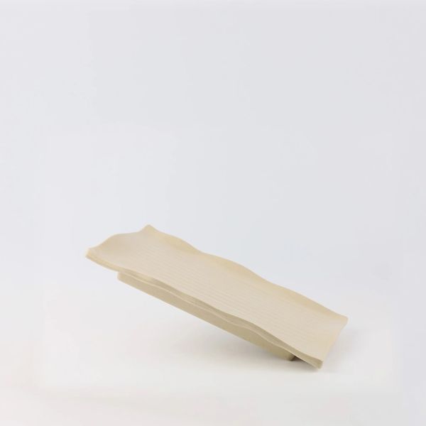 Dĩa Melamine Chữ Nhật Có Đế Màu Stone Superware - 2 Size