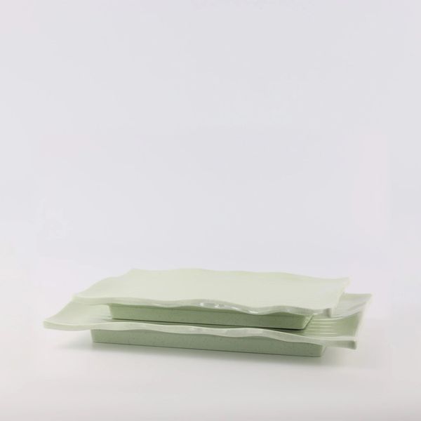 Dĩa Melamine Chữ Nhật Có Đế GreenStone Superware - 2 Size