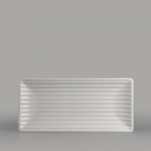 Dĩa Melamine Chữ Nhật Có Gân Pearl Stone Superware - 3 Size