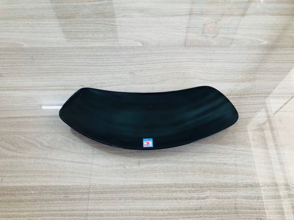 Dĩa Melamine Chữ Nhật Cong DCQ28N Đen Nhám Fataco - 29,8 x 11 x 2,4cm
