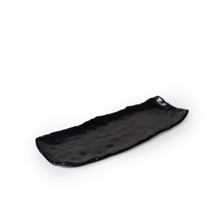 Dĩa Melamine Chữ Nhật DCN 118N Đen Nhám Fataco - 31,6 x 12,1 x 3,3cm