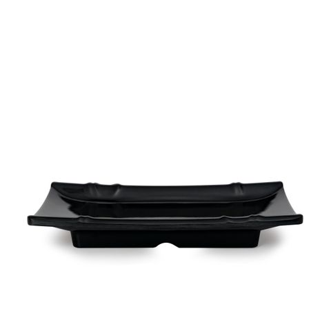 Dĩa Melamine Chữ Nhật DCN57 Đen Bóng Fataco - 21,0 x 13,5 x 3,4cm