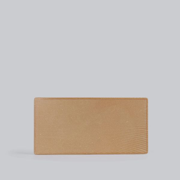 Dĩa Chữ Nhật Gân Clay Dark Brown