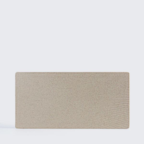 Dĩa Chữ Nhật Gân Light Brown
