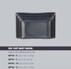 Dĩa Chữ Nhật Melamine Đen Nhám Thái Lan Superware