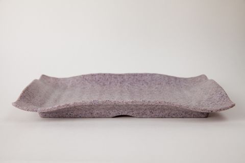 Dĩa Melamine Chữ Nhật Vành Cong Nhám Màu Môn - 3 Size