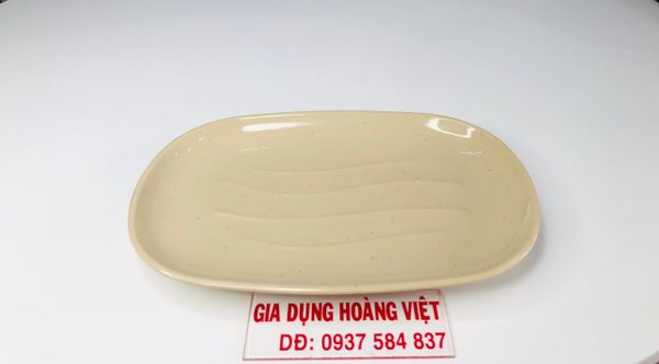 Dĩa Melamine Bầu Màu Nâu Đá VCP 909 - 23,9 x 16,2 x 2,1cm