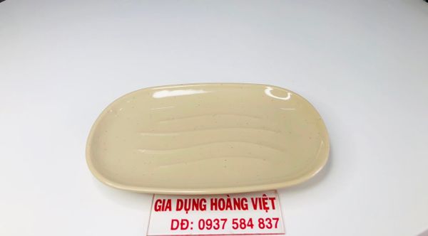 Dĩa Melamine Bầu Màu Nâu Đá VCP 908 - 21,5 x 14,7 x 2cm