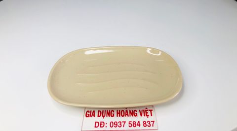 Dĩa Melamine Bầu Màu Nâu Đá VCP 908 - 21,5 x 14,7 x 2cm