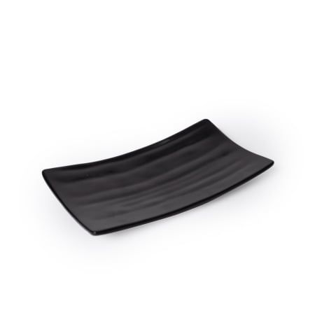 Dĩa Melamine Chữ Nhật Cong Có Vân Đen Nhám Fataco - 3 Size