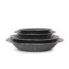 Dĩa Melamine Hoa DH Vân Đá Đen Fataco - 4 Size