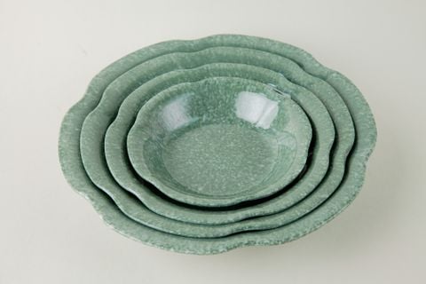 Dĩa Hoa Sâu Vân Đá Rêu