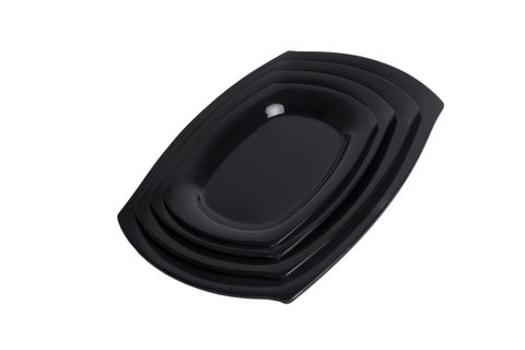 Dĩa Melamine Hột Xoài Cạnh Màu Đen Fataco - 4 Size