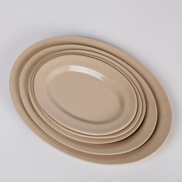 Dĩa Oval Màu Nâu Nhiều Size