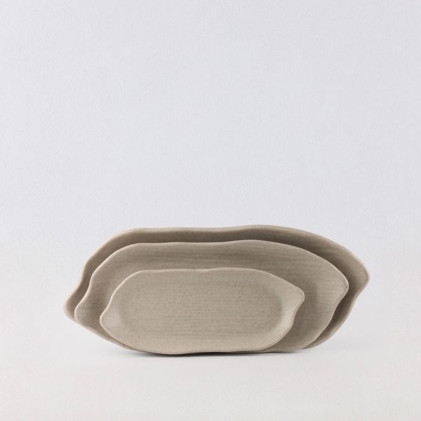Dĩa Melamine Oval Cách Điệu Light Brown Superware - 6 Size