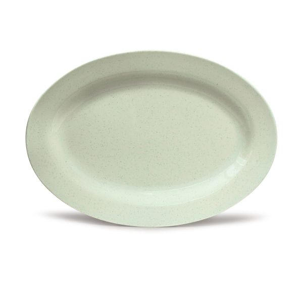 Dĩa Melamine Oval Cát Xanh - 4 Size