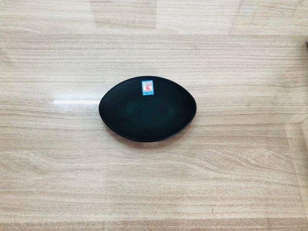 Dĩa Melamine Oval DOV64N Đen Nhám Fataco - 13,3 x 10 x 1,8cm