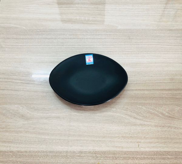 Dĩa Melamine Oval DOV66N Đen Nhám Fataco - 18,7 x 14 x 1,9cm