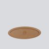 Dĩa Oval Gân Clay Dark Brown