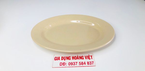 Dĩa Melamine Oval Nâu Đá VCP DXT10 -25,5 x 20 x 2,1cm