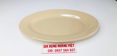 Dĩa Melamine Oval Nâu Đá VCP DXT12 - 30,5 x 21,9 x 2,4cm