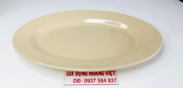 Dĩa Melamine Oval Nâu Đá VCP DXT14 - 35,5 x 25,5 x 2,9cm