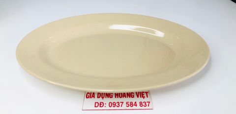 Dĩa Melamine Oval Nâu Đá VCP DXT14 - 35,5 x 25,5 x 2,9cm
