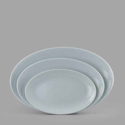 Dĩa Melamine Oval Pastel Green Superware - 6 Size