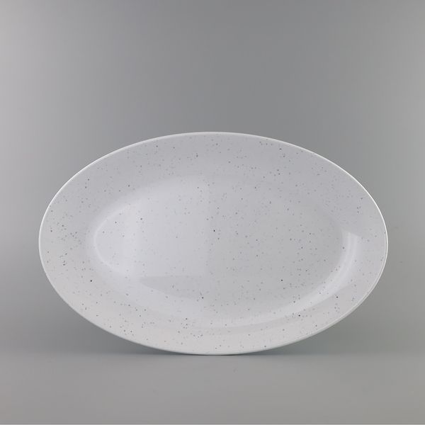 Dĩa Melamine Oval Pearl Stone Superware - 6 Size