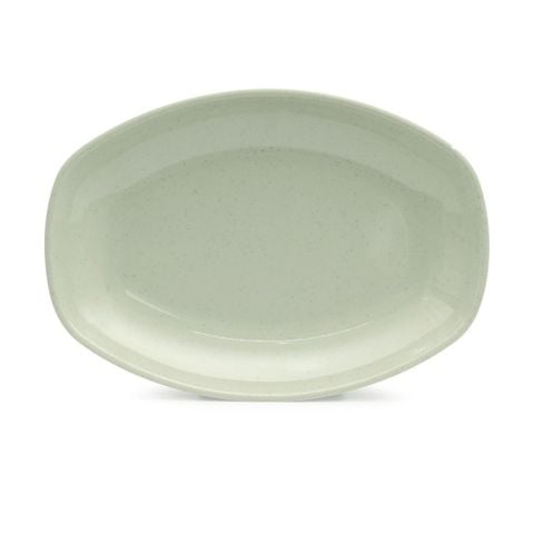 Dĩa Melamine Oval Sâu Cát Xanh - 5 Size