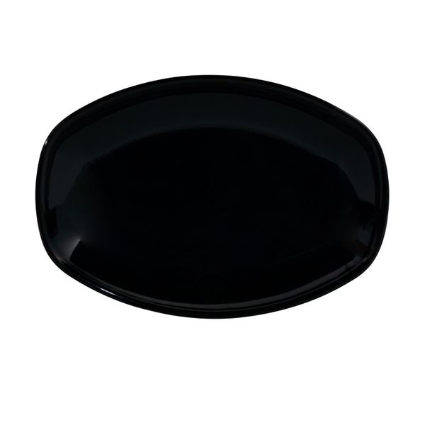 Dĩa Melamine Oval Sâu Màu Đen Fataco - 5 Size