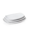 Dĩa Melamine Oval Sâu Meca Màu Trắng - 3 Size