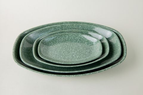 Dĩa Oval Sâu Vân Đá Rêu